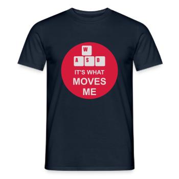 c’est ce qui m’émeut - T-shirt homme - marine - Devant - AI Model Male 178 light (178cm)