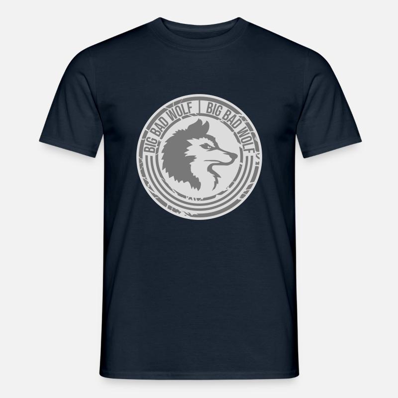 big bad wolf Zitat - Männer T-Shirt - Navy