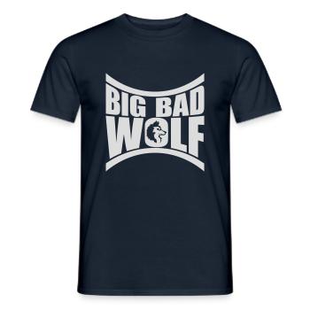 big bad wolf quote - Men's T-Shirt - navy - Front - AI Model Male 178 light (178cm)