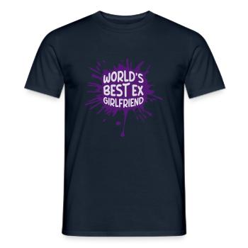 worlds best ex girlfriend - Männer T-Shirt - Navy - Vorne - AI Model Male 178 light (178cm)