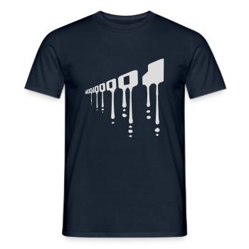 Langage de programme de code binaire - T-shirt homme - marine - Devant - AI Model Male 178 light (178cm)