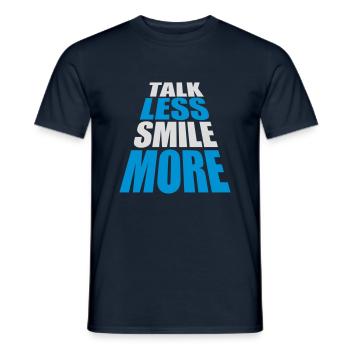 talk less smile more - Men's T-Shirt - navy - Front - AI Model Male 178 light (178cm)