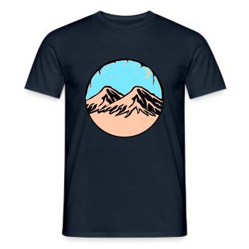 Starry Sky Mountains - Men's T-Shirt - navy - Front - AI Model Male 178 light (178cm)