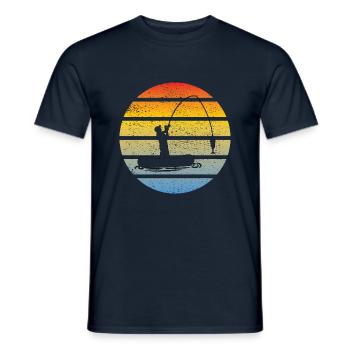 pêche pêche canne à pêche pêche pêcheur hameçon - T-shirt homme - marine - Devant - AI Model Male 178 light (178cm)