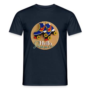 Roller Quad - T-shirt homme - marine - Devant - AI Model Male 178 light (178cm)