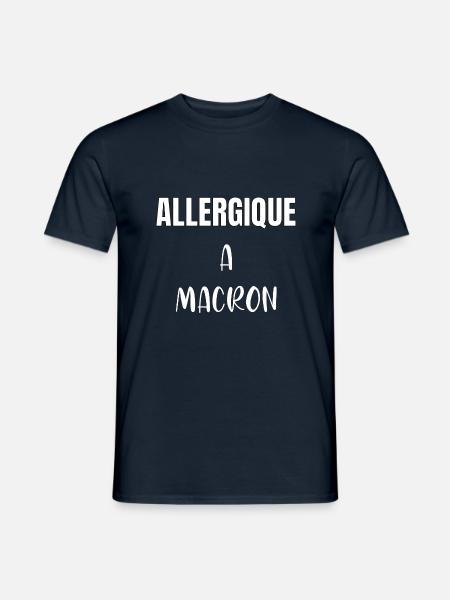 Allergique à Macron - T-shirt homme - marine