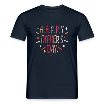 Bonne fête des pères - T-shirt homme - marine - Devant - AI Model Male 178 light (178cm)