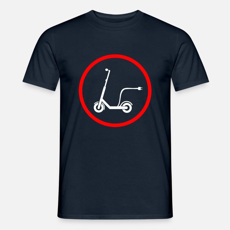 E-Scooter E-Roller Scooter - Männer T-Shirt - Navy