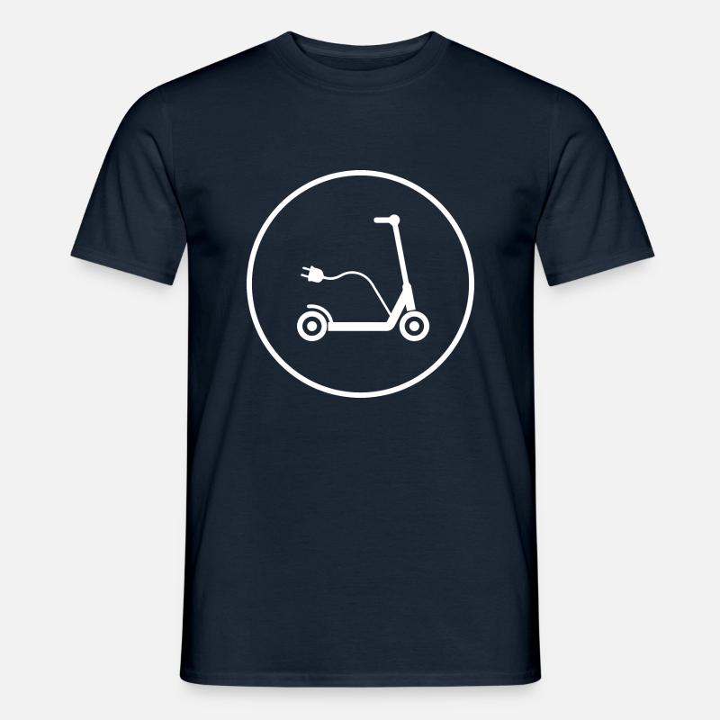 E-Scooter E-Roller Scooter - Men’s T-shirt - navy