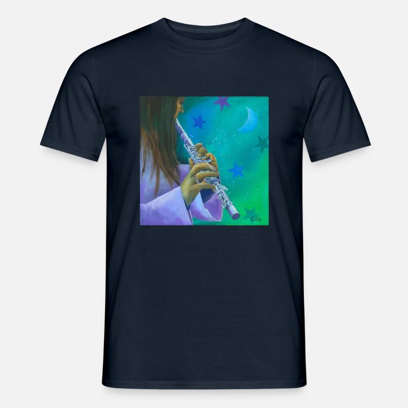 Querflöte - Männer T-Shirt - Navy