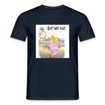 GottliebtGertie - Männer T-Shirt - Navy - Vorne - AI Model Male 178 light (178cm)