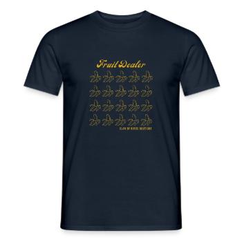 fruit dealer bananas | clan of birds boutique 01 - Männer T-Shirt - Navy - Vorne - AI Model Male 178 light (178cm)