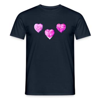 Fête des mères Saint-Valentin Fiançailles Mariage Amour - T-shirt homme - marine - Devant - AI Model Male 178 light (178cm)
