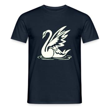 Tattoo element vector tattoo Body art swan - Men's T-Shirt - navy - Front - AI Model Male 178 light (178cm)