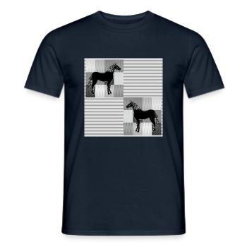 Pferd - Männer T-Shirt - Navy - Vorne - AI Model Male 178 light (178cm)
