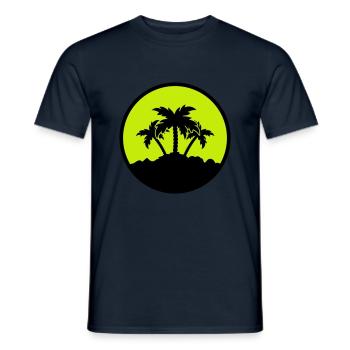 Conception de paume - T-shirt homme - marine - Devant - AI Model Male 178 light (178cm)