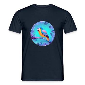 Budgerigar Bird Cockatiel Bird Owner - Men's T-Shirt - navy - Front - AI Model Male 178 light (178cm)