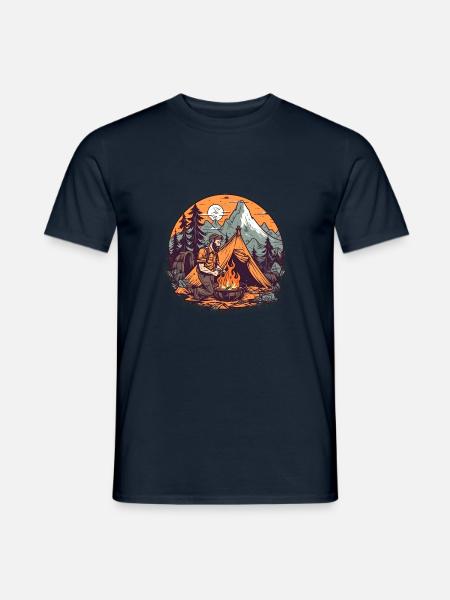 Man in the Woods - Männer T-Shirt - Navy