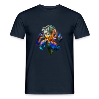 Magie des fleurs n°1 - T-shirt homme - marine - Devant - AI Model Male 178 light (178cm)