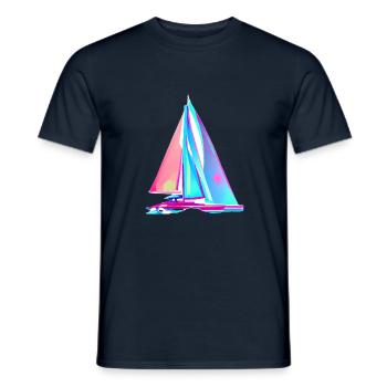 Sailing Sailing Sailboat Sailing Ship Sailors - Men's T-Shirt - navy - Front - AI Model Male 178 light (178cm)