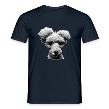Poodle puppy dog love dog owner poodle puppy - Men's T-Shirt - navy - Front - AI Model Male 178 light (178cm)