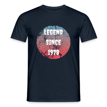 1978 - Men's T-Shirt - navy - Front - AI Model Male 178 light (178cm)