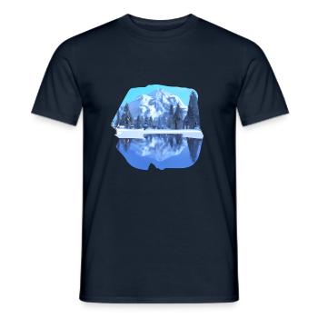 Mountains Hike Mountain Hikers Hiking Mountain Hiking - Men's T-Shirt - navy - Front - AI Model Male 178 light (178cm)