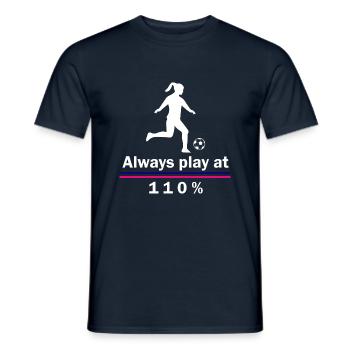 Fußball Soccer - Men's T-Shirt - navy - Front - AI Model Male 178 light (178cm)