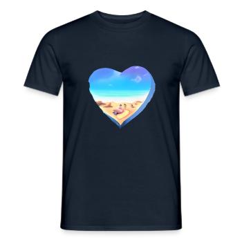 Palmen Insel Sommerurlaub Strand Sonne Palme - Männer T-Shirt - Navy - Vorne - AI Model Male 178 light (178cm)
