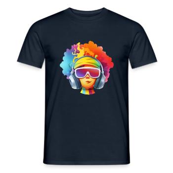 izup2u Disco Summer Girl - Männer T-Shirt - Navy - Vorne - AI Model Male 178 light (178cm)
