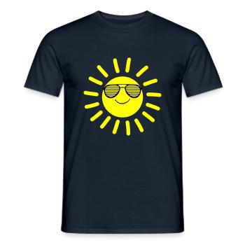 sonne smile - Männer T-Shirt - Navy - Vorne - AI Model Male 178 light (178cm)