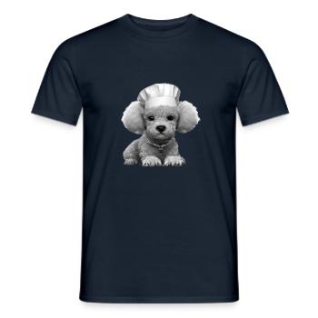 Caniche Dog Propriétaire Caniche Chiot Chien Amour Chien Chiot - T-shirt homme - marine - Devant - AI Model Male 178 light (178cm)