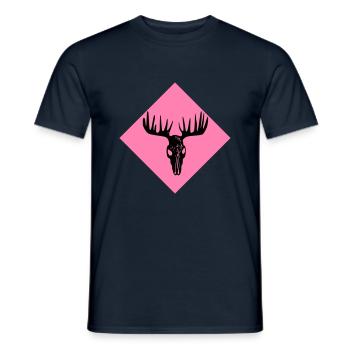 Elch-Schädel - Männer T-Shirt - Navy - Vorne - AI Model Male 178 light (178cm)