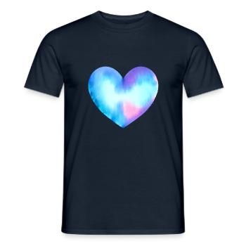 Saint-Valentin Mariage Amour Fiançailles Fête des mères - T-shirt homme - marine - Devant - AI Model Male 178 light (178cm)