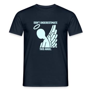 Ne sous-estimez pas cet ange - T-shirt homme - marine - Devant - AI Model Male 178 light (178cm)