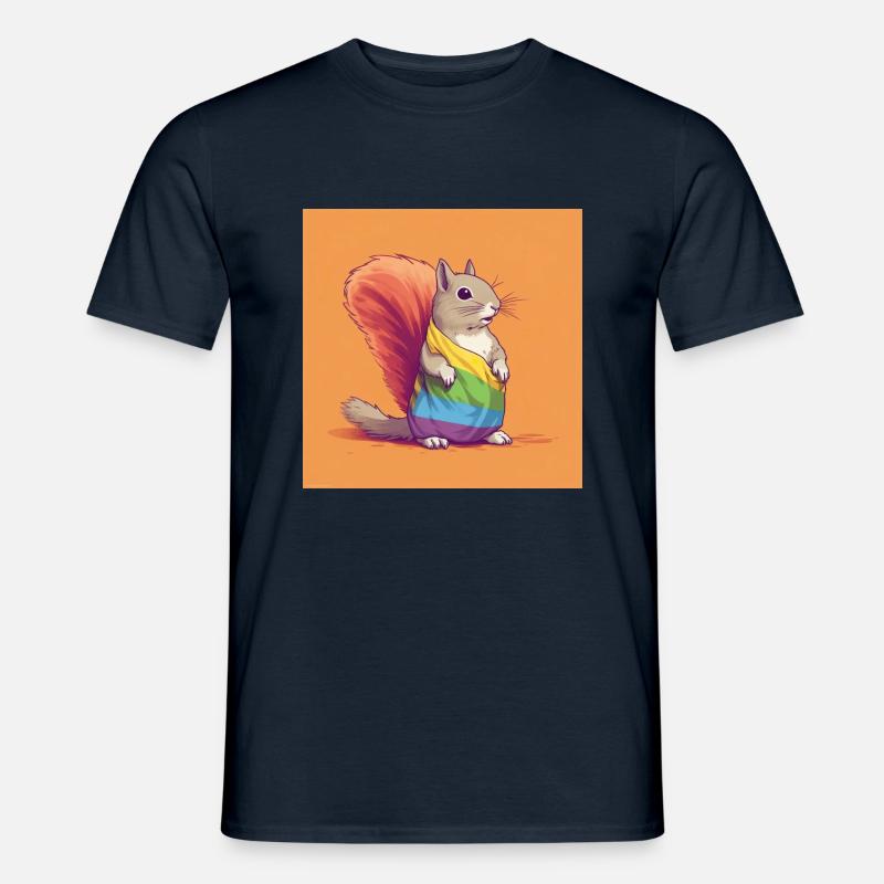 Pride LGBT Eichhörnchen - Männer T-Shirt - Navy