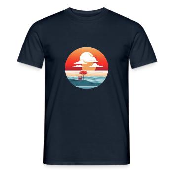 Minimalist Summer - Men's T-Shirt - navy - Front - AI Model Male 178 light (178cm)