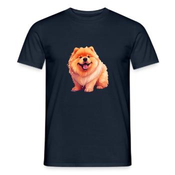 Chow Chow Kunst - Männer T-Shirt - Navy - Vorne - AI Model Male 178 light (178cm)