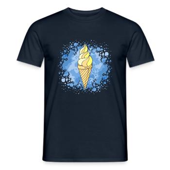 Eis - Männer T-Shirt - Navy - Vorne - AI Model Male 178 light (178cm)