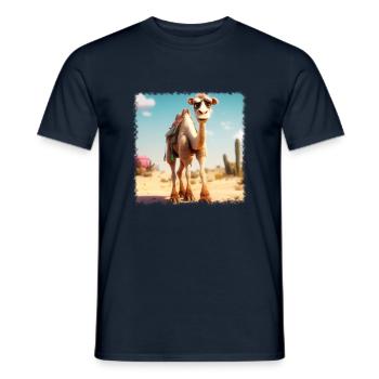 chameau cool - T-shirt homme - marine - Devant - AI Model Male 178 light (178cm)