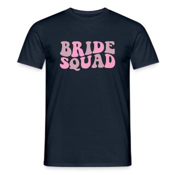 BRIDE SQUAD, Bridal Party T-Shirt - Men's T-Shirt - navy - Front - AI Model Male 178 light (178cm)