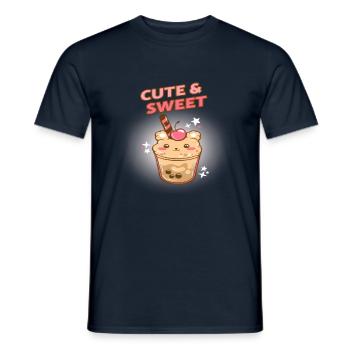 Mignon et doux - T-shirt homme - marine - Devant - AI Model Male 178 light (178cm)
