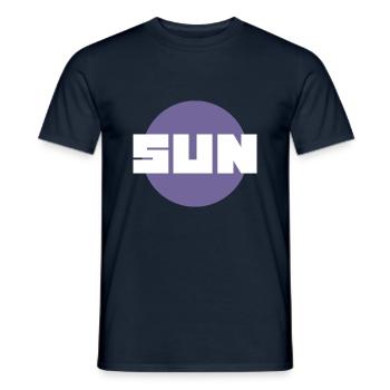SUN (Midnight Design) - Männer T-Shirt - Navy - Vorne - AI Model Male 178 light (178cm)