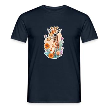 Giraffe - Männer T-Shirt - Navy - Vorne - AI Model Male 178 light (178cm)