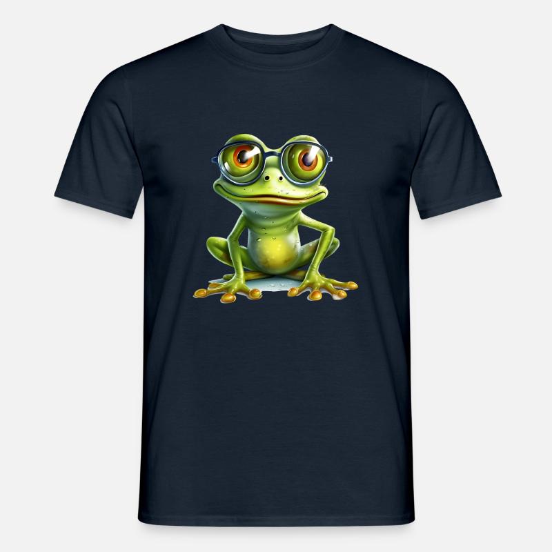 Frösche brauchen eigentlich keine Brille - Männer T-Shirt - Navy