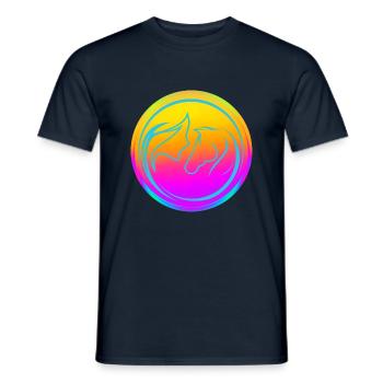 Neon Horse Lover - Männer T-Shirt - Navy - Vorne - AI Model Male 178 light (178cm)