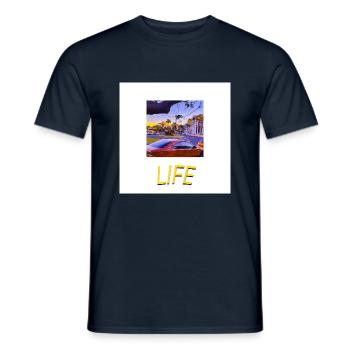 LIFE - Männer T-Shirt - Navy - Vorne - AI Model Male 178 light (178cm)