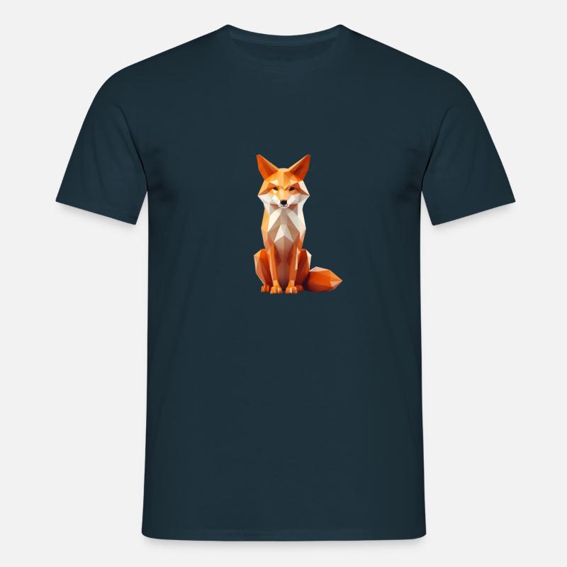 Fuchs Fox Lowpoly - Männer T-Shirt - Navy
