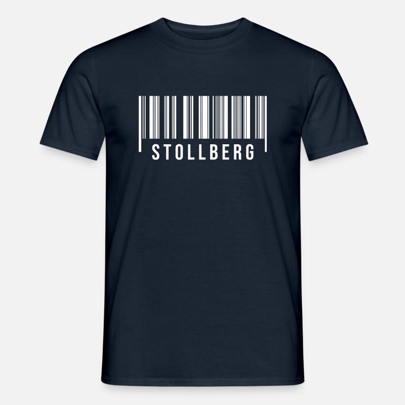 Erzgebirge Strichcode Stollberg - Männer T-Shirt - Navy