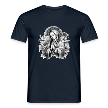 Holly Mary Maria Madonna Mariana Virgin Mary Holy - Men's T-Shirt - navy - Front - AI Model Male 178 light (178cm)